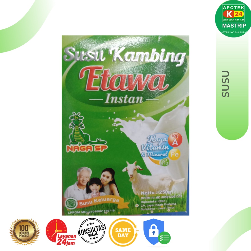 

Susu Kambing Etawa Instan Naga SP / Susu Keluarga / Kaya Vitamin dan Minetal / 250g