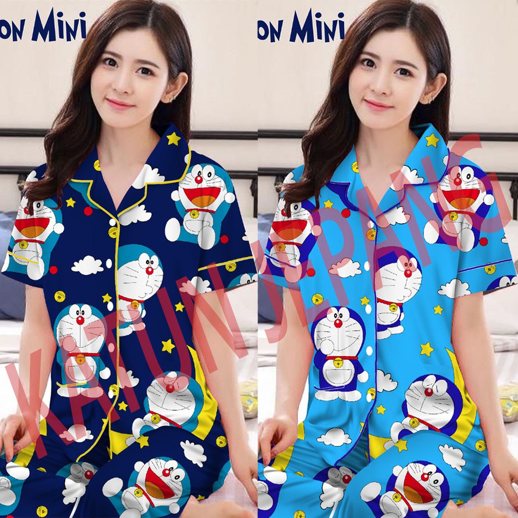 ISANNY PIYAMA SET CP SIZE.L/EMON MON MINI/PIYAMA MURAH/READY STOK