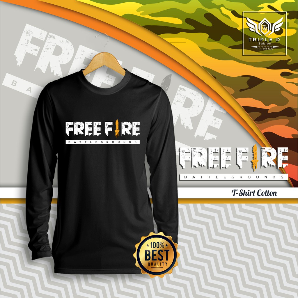 Kaos Distro Pria Wanita Games Free Fire Garena Triple D Shopee