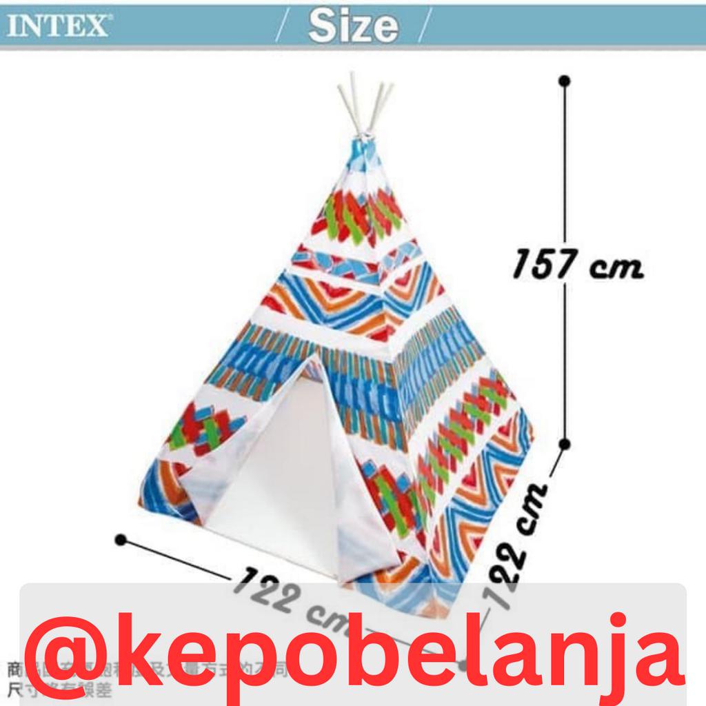 TERMURAH Tenda Indian Intex 48629 Teepee Play Tent 122x122x157 cm / Tenda Main MURAH