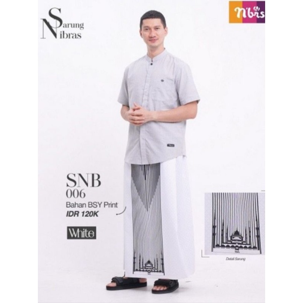 Sarung sholat dewasa motif print keren modern terbaru Nibras SNB006