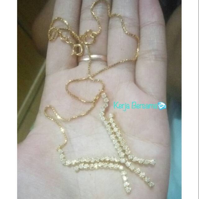 Kalung emas berlian eropa