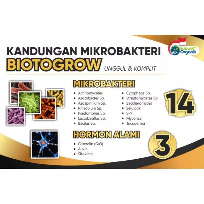 Biotogrow gold 1 LITER Organik + ZPT TMT ASLI 100%