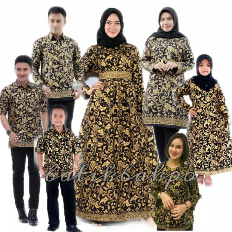 Batik Couple Keluarga Jumbo Sania Ruffle Ori Ndoro Jowi Dnt Prada Bakung