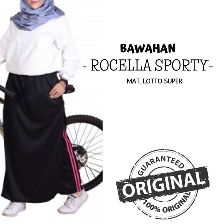 ♩ Rocella Rok Celana Olahraga Muslimah Training Rok Wanita Rocella Sporty ☁