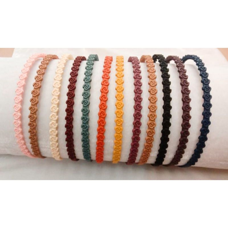 Bando Polos Motif Mawar Ala Korea