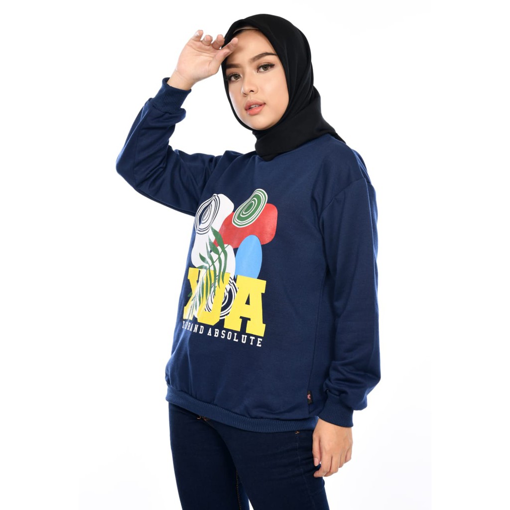 X Urband Sweater Oblong Wanita Ayumi Crewneck A139