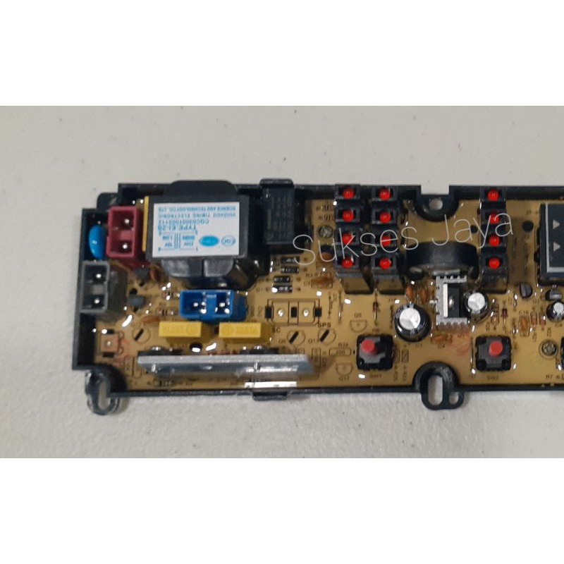 Modul Pcb Mesin Cuci Sharp ES-H758T-GY ES-H858T-GY ES-H958T-GY Soket Putih 3 Pin