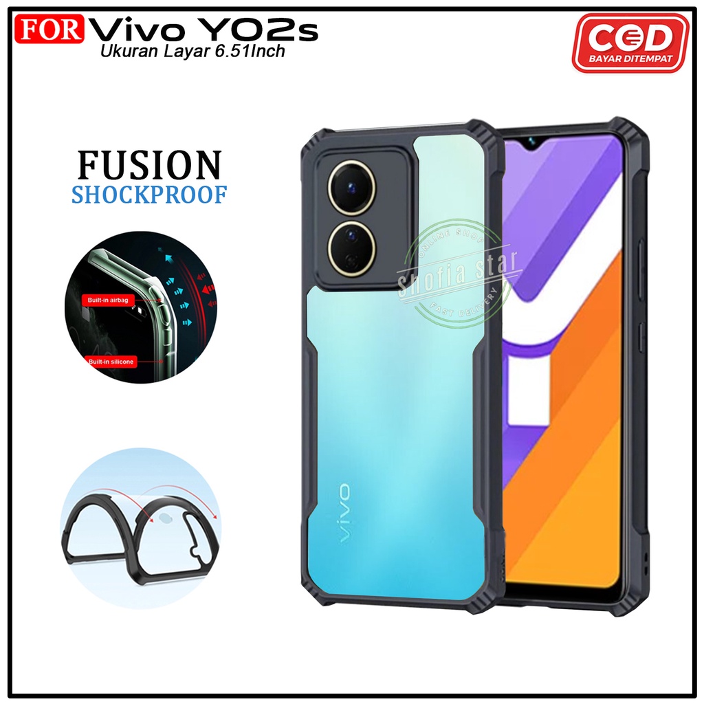 Case Vivo Y02s Y35 Y22 Y16 Y22s V25 V25e Softcase Shockproof Transparan Protect Casing