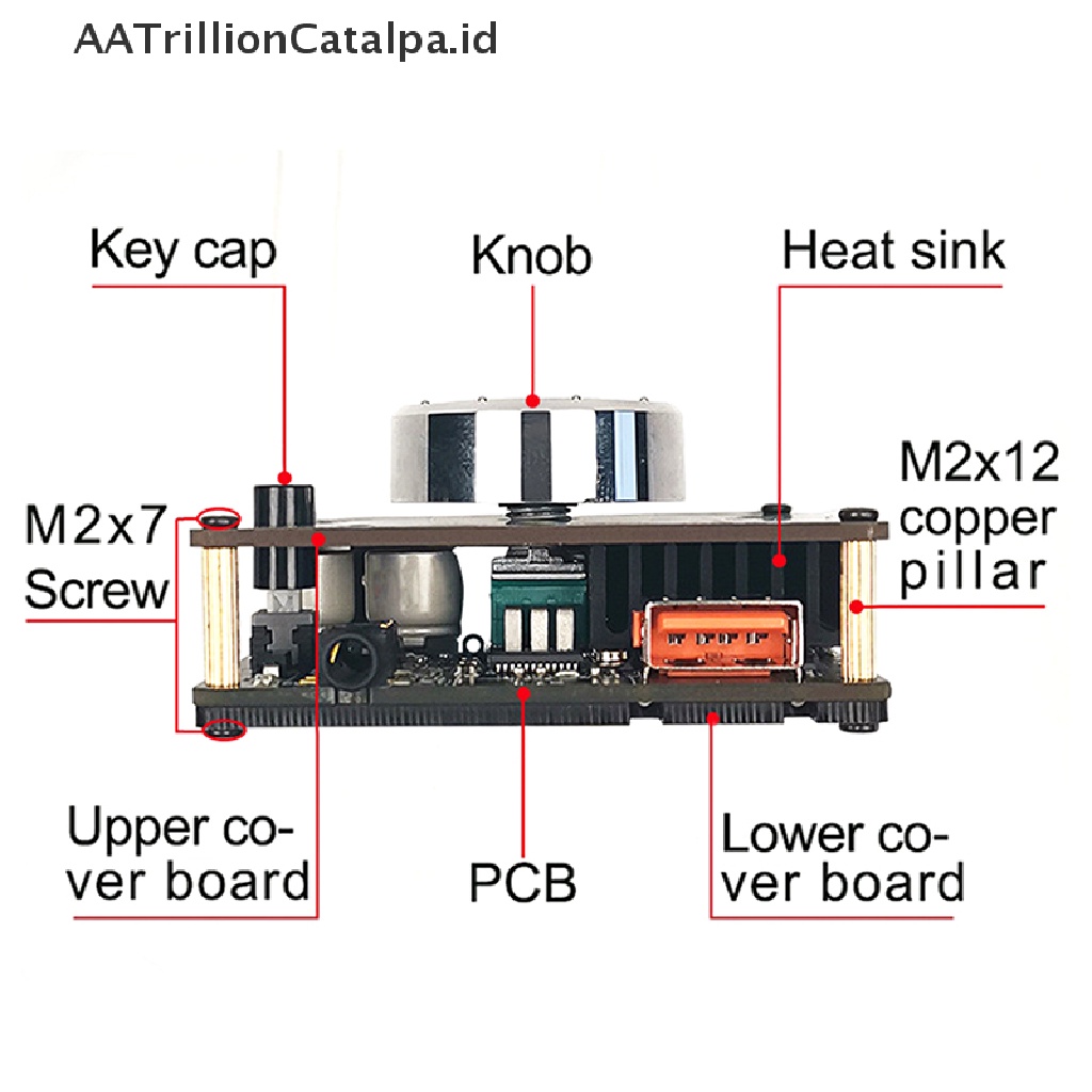 Aatrillioncatalpa ZK-1002M 100W + 100W Papan Amplifier Power Audio Stereo Bluetooth 5.0