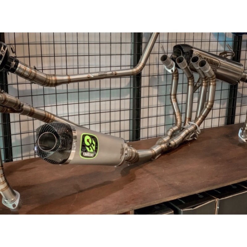 ( ORIGINAL ) KNALPOT VILLAN TECH1 FULLSYSTEM ZX25R HEADER SILVER