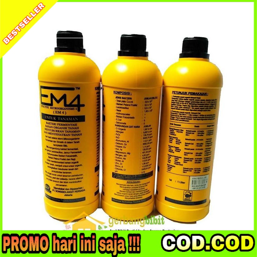 Em4 Pertanian Bakteri Starter Fermentasi Sampah Bahan Organik