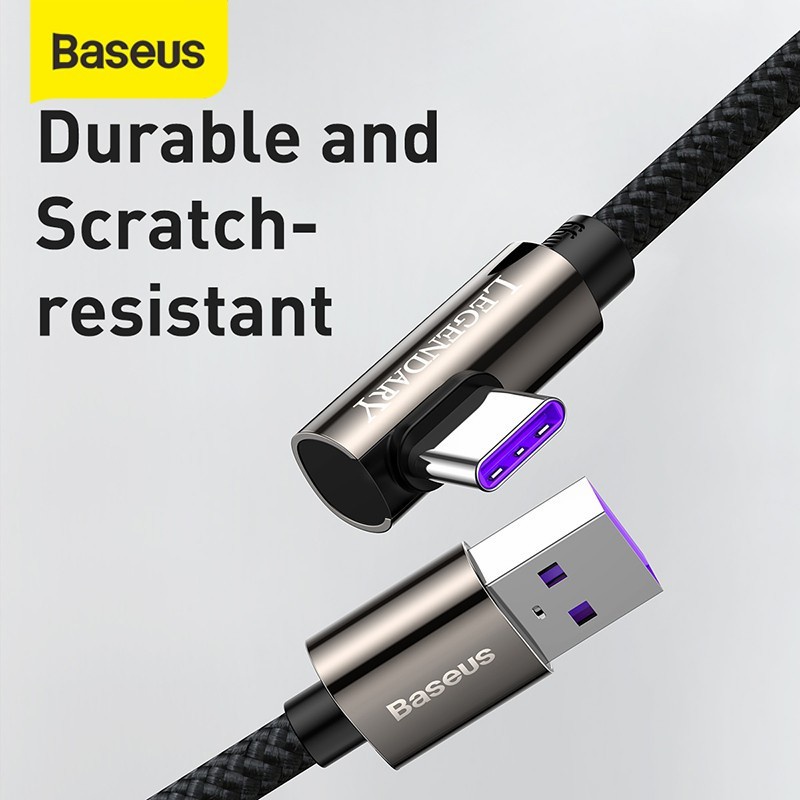 Baseus Kabel Data Legend Elbow USB TYPE C 1M 66W 3A Fast Charging Original Tipe C Ori Cable Gaming Game