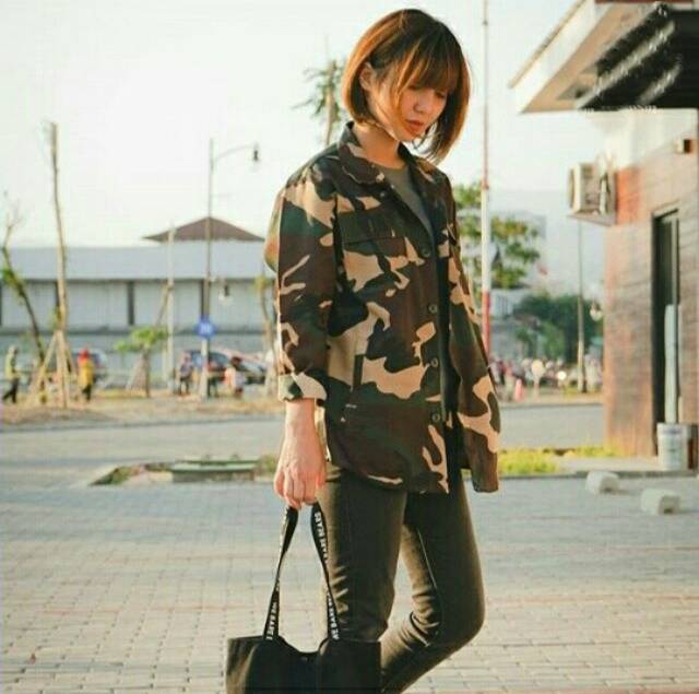 Jaket Semi Parka Camo Pria