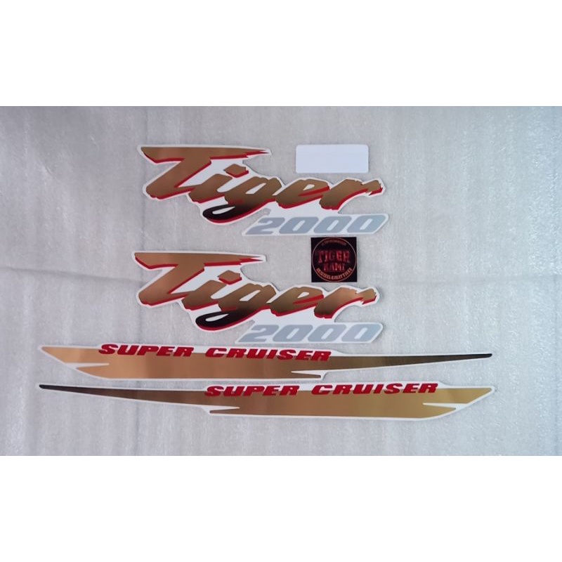 Striping sticker stiker polet transparan bening gold silver biru tosca tiger lawas tilas