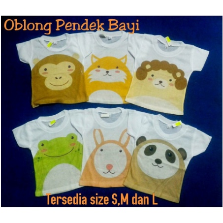 Grosir LUSINAN KAOS OBLONG Bayi Harian WARNA Motif Karakter