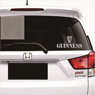 Cutting sticker mobil logo GUINNESS stiker kaca variasi ok