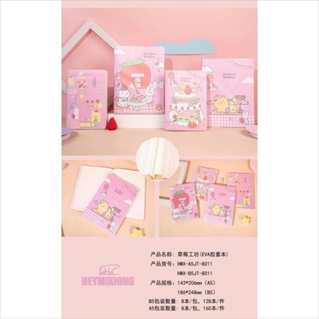 

[CALLISTA] A5JT-8011 Notebook A5 / buku agenda A5 Strowberry Workshop DIARY