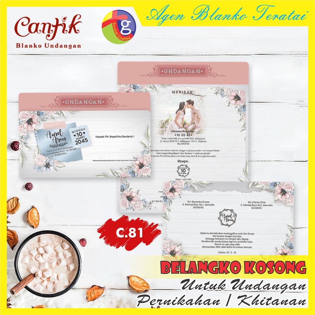 Jual Blangko Undangan Cantik Shopee Indonesia