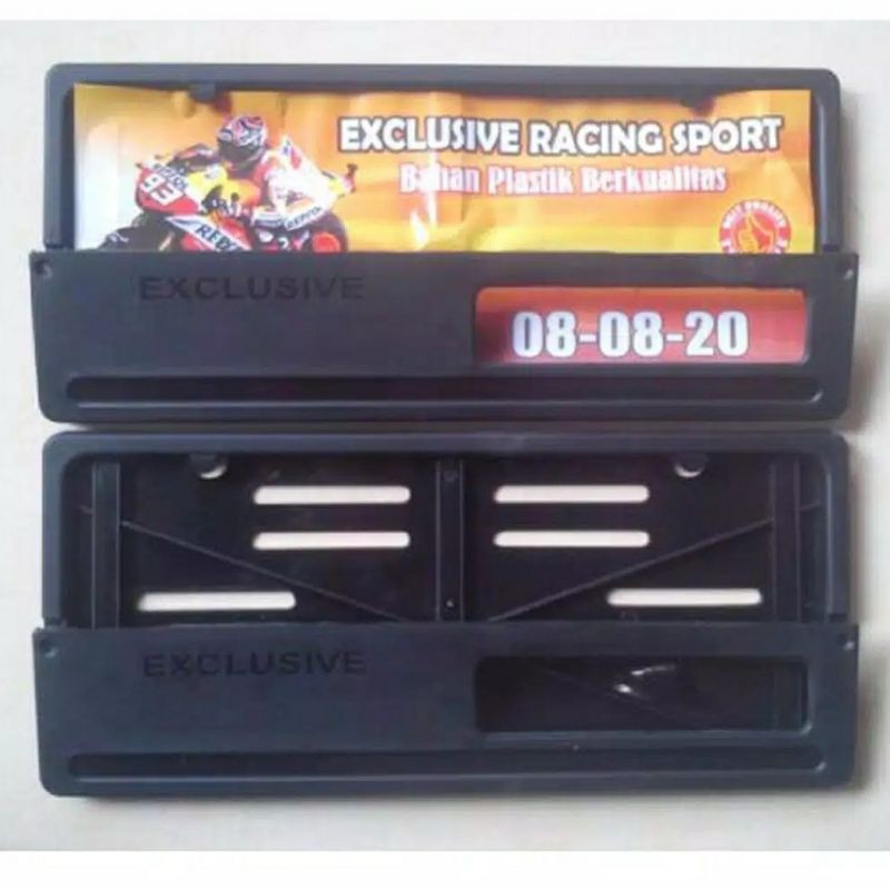 Dudukan Plat Nomor Motor - Cover Plat Nomor Segi - Tatakan Plat Nomor Motor Tempat Plat Nomor