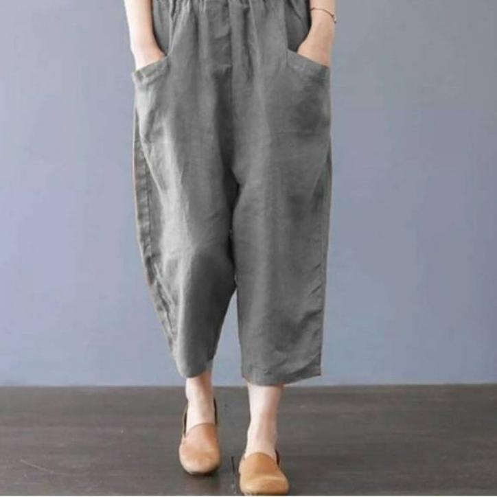 Terbaru.. CELANA WANITA JUMBO PINGGANG KARET - SASHA CROP PANTS / CELANA KUREA TERBARU SASHA PANTS W