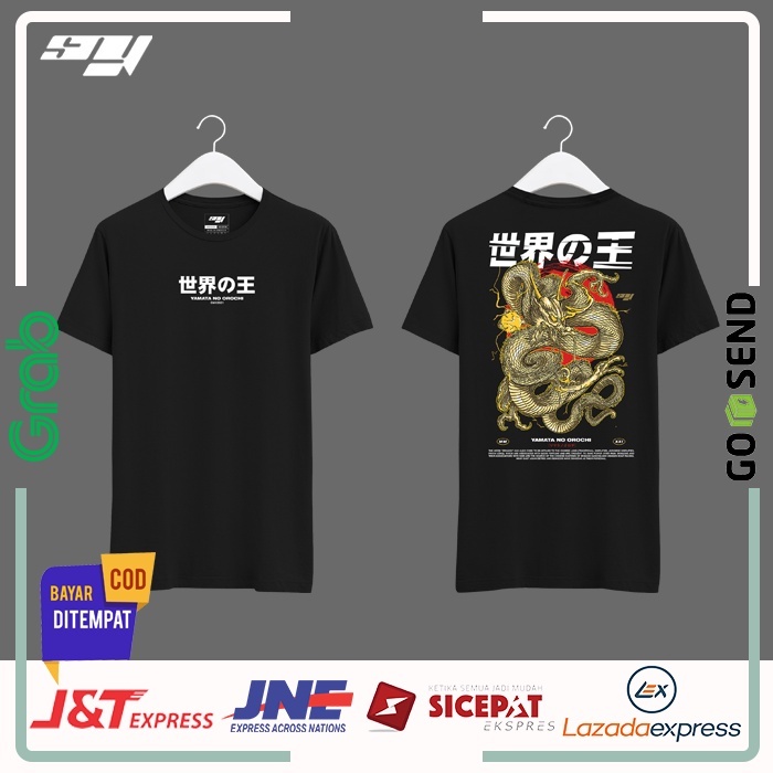 Kaos Distro Pria T-Shirt Pria Baju Pria Atasan Pria Style Japan / Jepang Naga 022