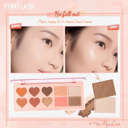 Pinkflash Multiple Face Palette 4in1 Blush Contour Highlighter Eyeshadow Pinkflash Eyeshadow Pallete Pinkflash Eyeshadow Palette Pinkflash Eyeshadow  Pink Flash