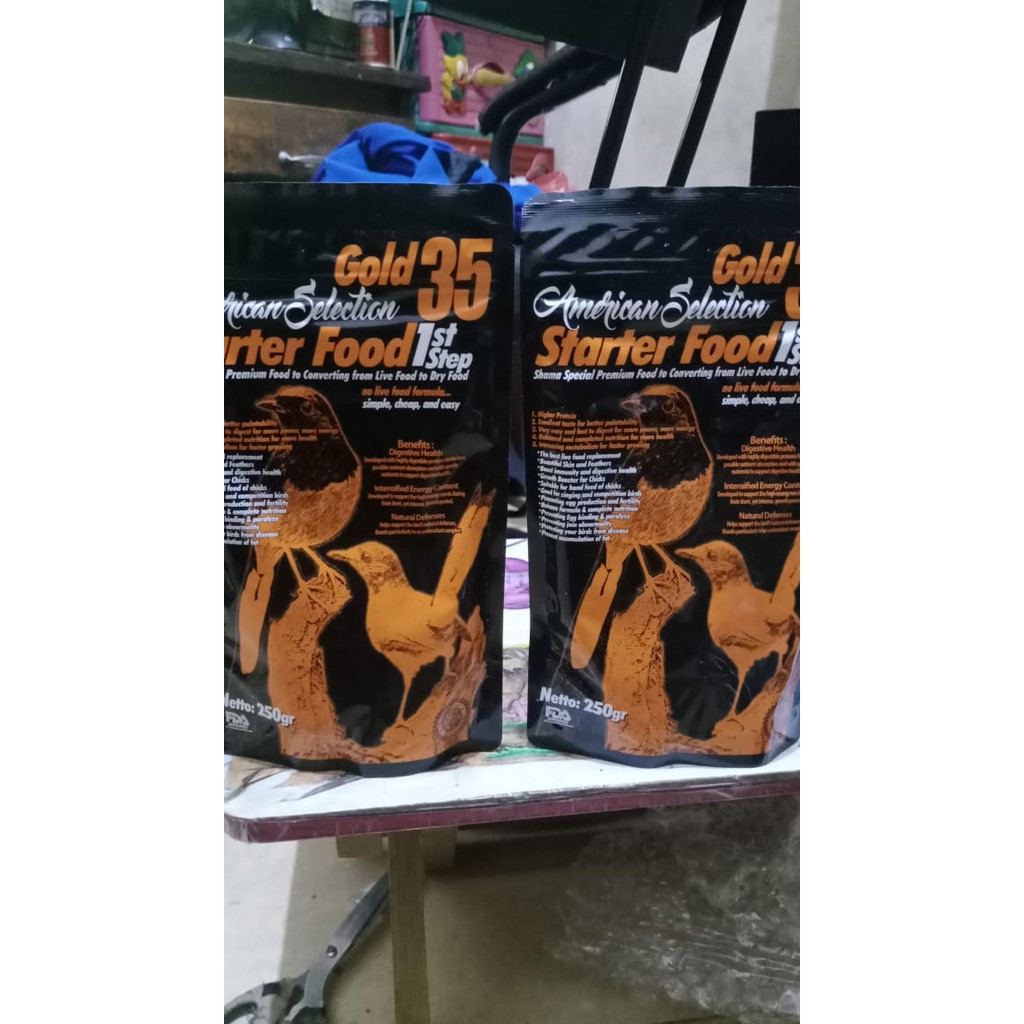 Mr.Kasacil - Voer Ams Gold 35 Starter Food First Step Voer Halus Anakan Murai Batu