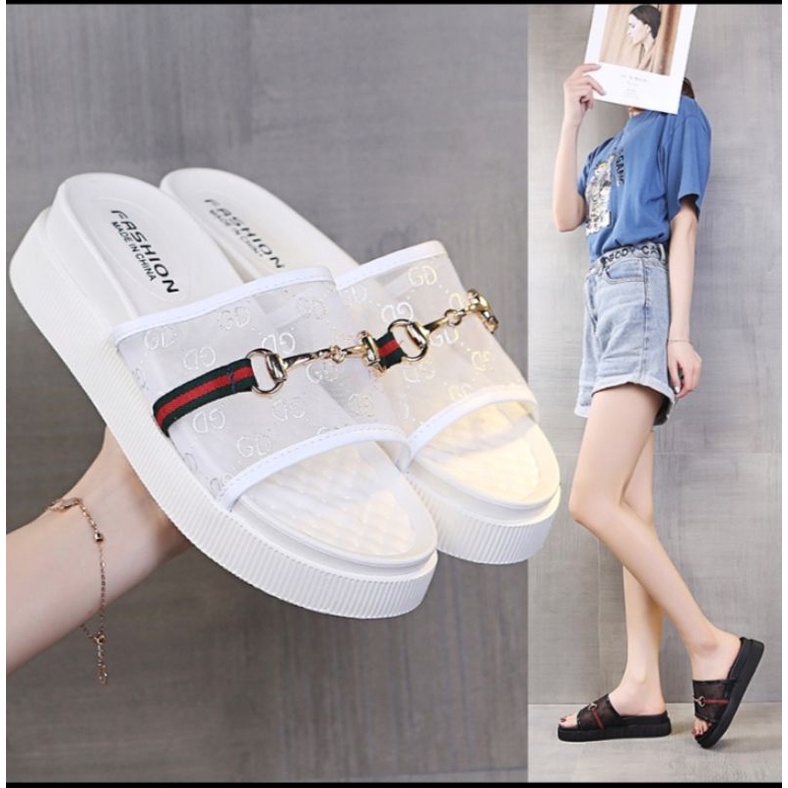 NF9120 - Sandal Wedges Fashion Wanita Import