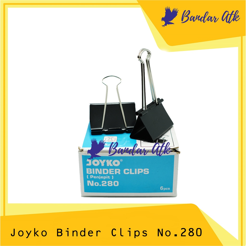 

Binder Clip 280 JOYKO Penjepit Klip Kertas Dokumen File [Pack 6 PCS]