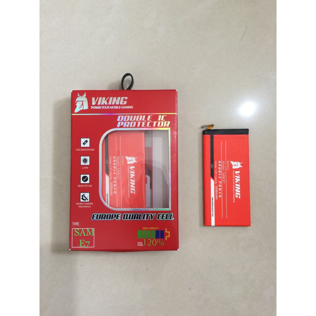 Baterai Viking Samsung Galaxy E7 3250mAh Double Power Batre Batere