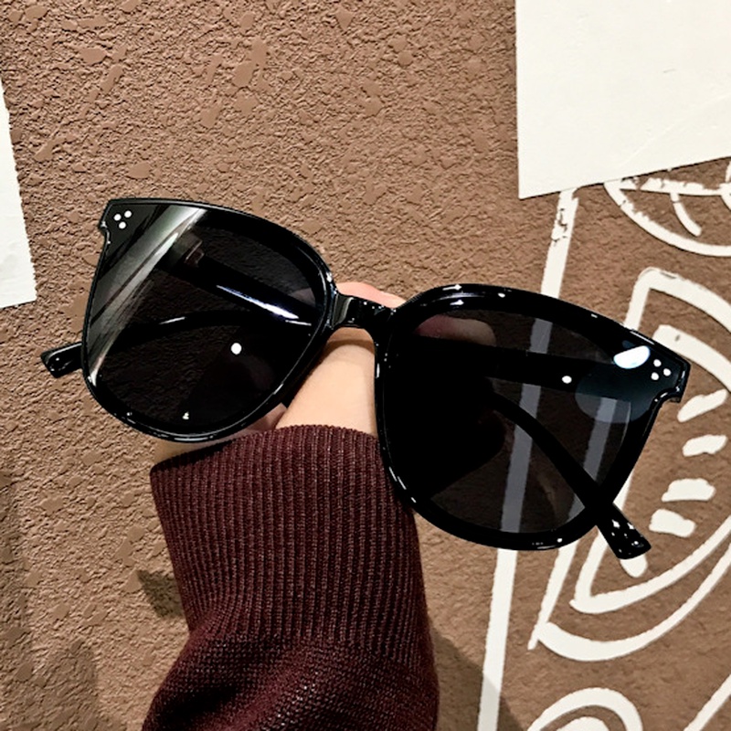 We Flower Cool Black Square Sunglasses Untuk Pria Wanita Chic Model Shades UV400 Protect Driving Kacamata Korea Trendy Eyeglasses Outdoor OOTD Eyewear