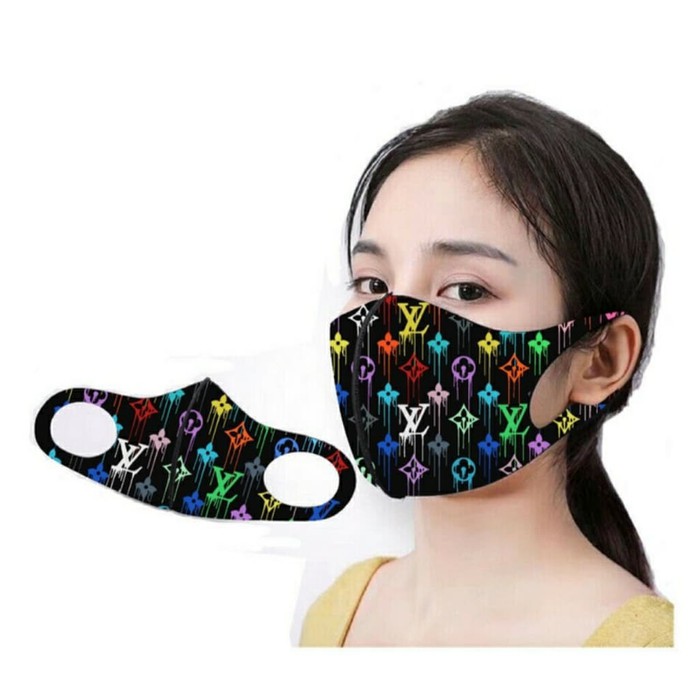 Dijual Masker kain scuba LV - Lv Rainbow Terlaris