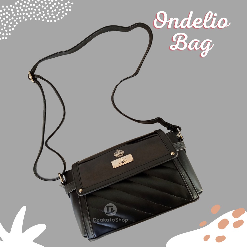Sophie Martin Paris Tas Selempang Ondelio Black SAS Eksclusive Premium Elegant Original Sling Bag Lu