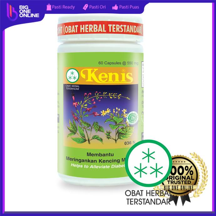 KENIS Borobudur Herbal, Lo Han Guo, Sambiloto, Kumis Kucing, Diabetes