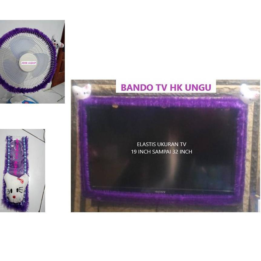 Best Seller.. SET 3 IN 1 BANDO TV [TV 19 - 32 INCH] KIPAS REMOTE TV Karakter Hello kitty Doraemon Mi