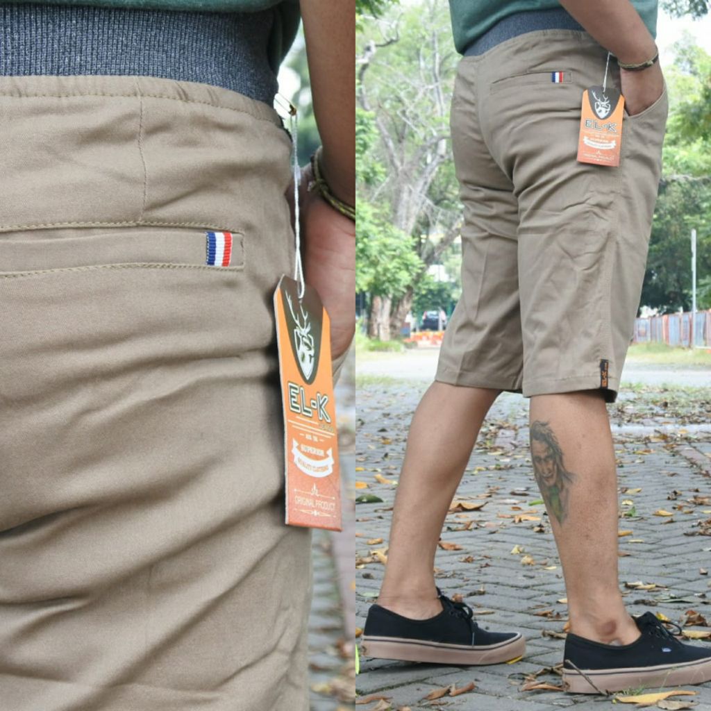 CELANA CHINOS RIB POLOS WARNA CREAM