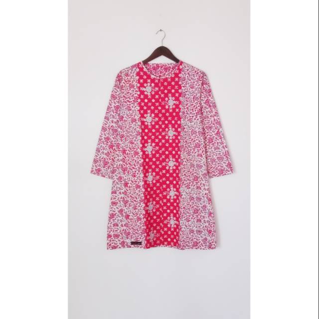 Tunik batik cirebon pink fusia