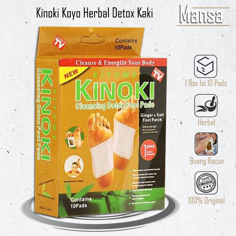 Koyo Herbal Kaki Kinoki Gold Detox Original Isi 10 Pad Dalam 1 Box