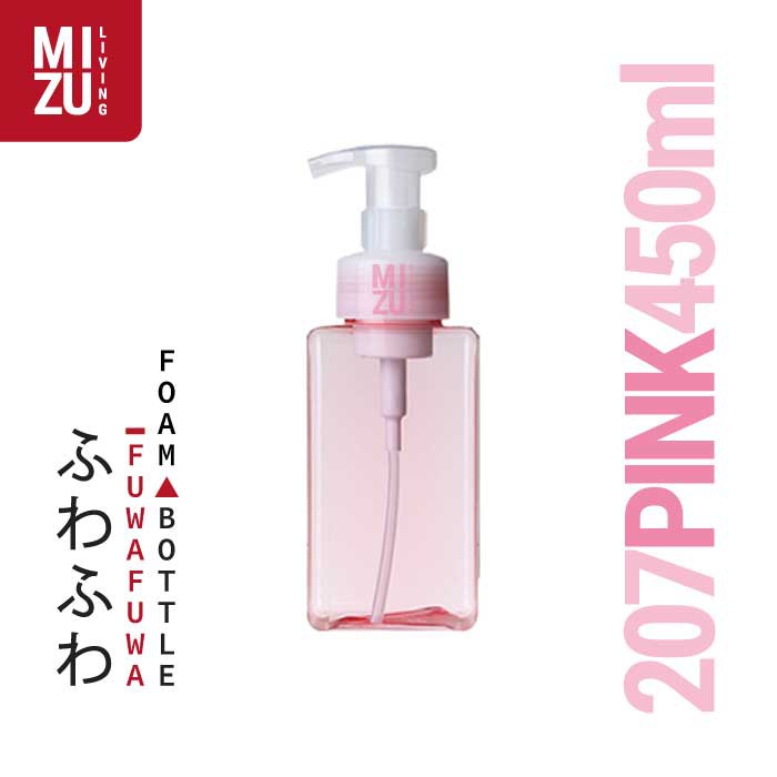 FUWAFUWA PET Refill Pump Bottle Foam Dispenser Refillable Botol Sabun Busa 250ml 450ml 650ml-450ml PINK
