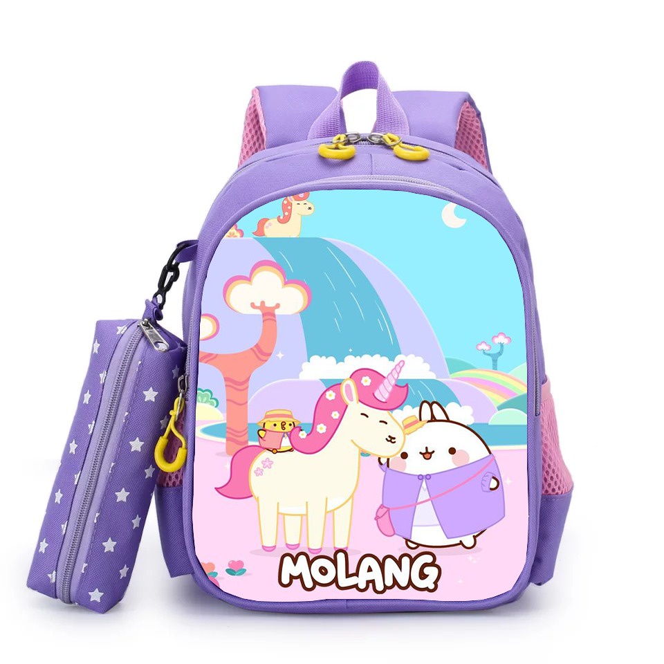 dzakybag - Tas Anak Ransel Sekolah Laki-laki Perempuan SD Tk Smp Motif Kartun FROZEN 2IN1