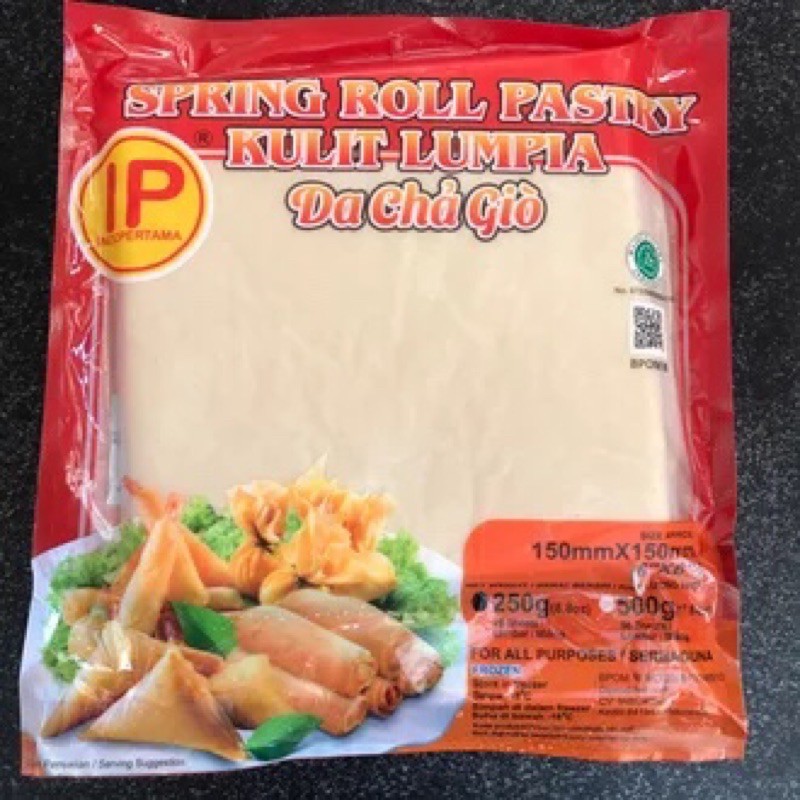IP kulit lumpia ukuran sedang 150mm x 150 mm 250gr/ kulit lumpia