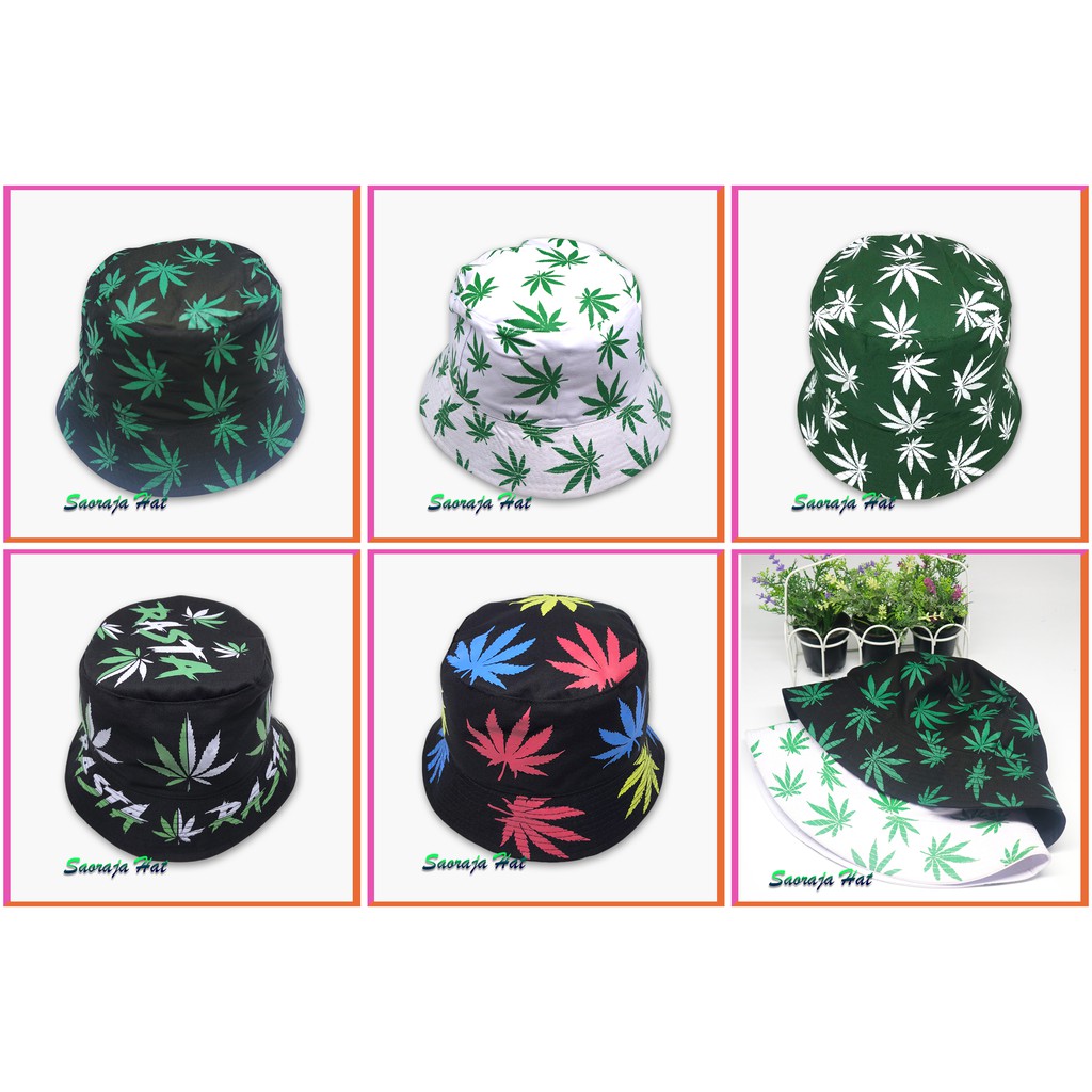 TOPI BUCKET MOTIF RASTA UNTUK PRIA DAN WANITA BAHAN AMERICAN DRILL