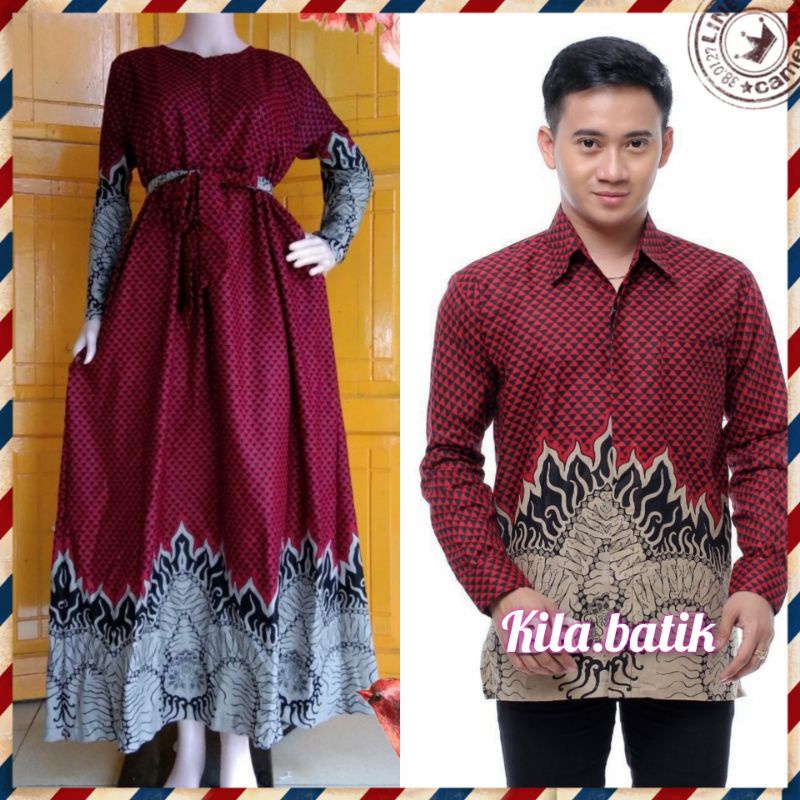 Maura Couple Sania Ruffle Batik Couple ori Ndoro jowi motif mowo DNT Garansi Termurah S M L XL XXL