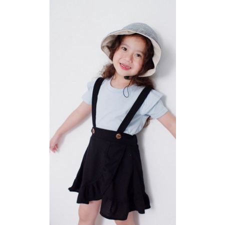 HANA OVERALL SET ANAK 1-5 TAHUN | Setelan rok anak cewek ruffle tee anak Hana set overall rok anak perempuan Setelan anak Oneset skirt