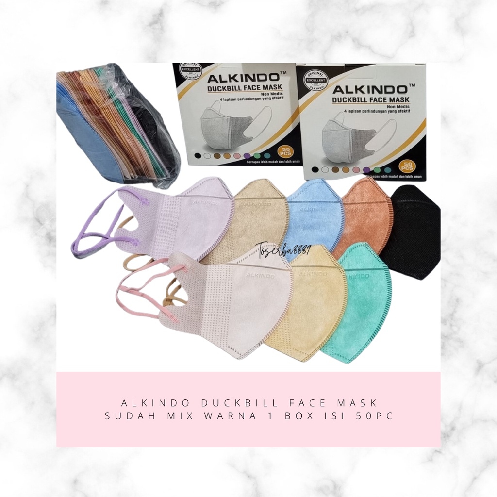 LITTLE MOLLY | Duckbill Soft Color Premium isi 50Pcs / Masker 3D Luxury Disposable / Masker Duckbill