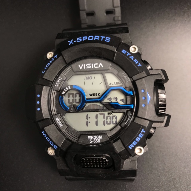 Jam tangan sport digital dewasa visica 658 anti air