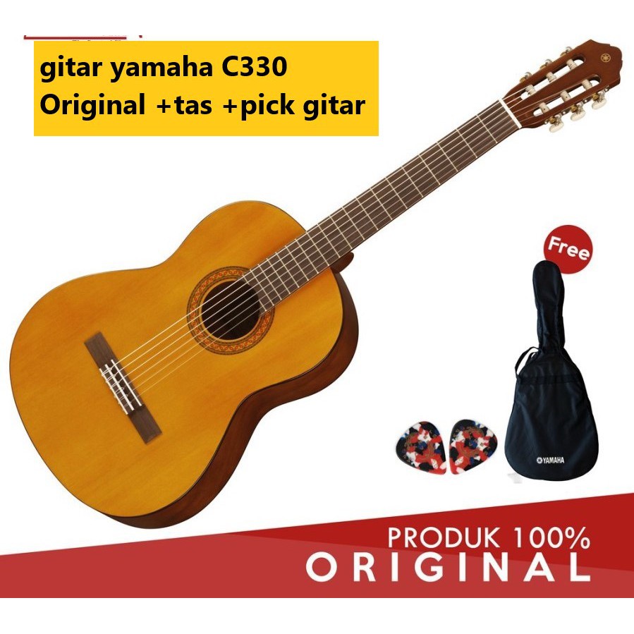 Gitar Guitar Yamaha C330 C 330 nilon Classic Original +bonus tas+pick gitar Original