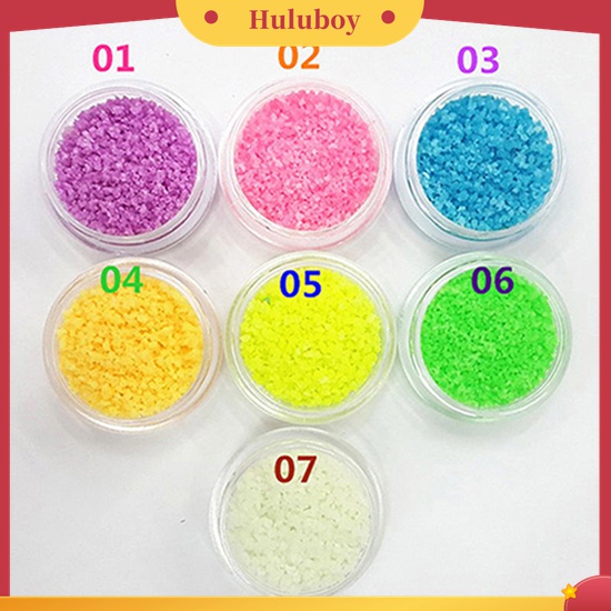 Huluboy Huluboy♡ 1pc Stiker Glitter Luminous Bahan Akrilik Untuk Dekorasi Manicure