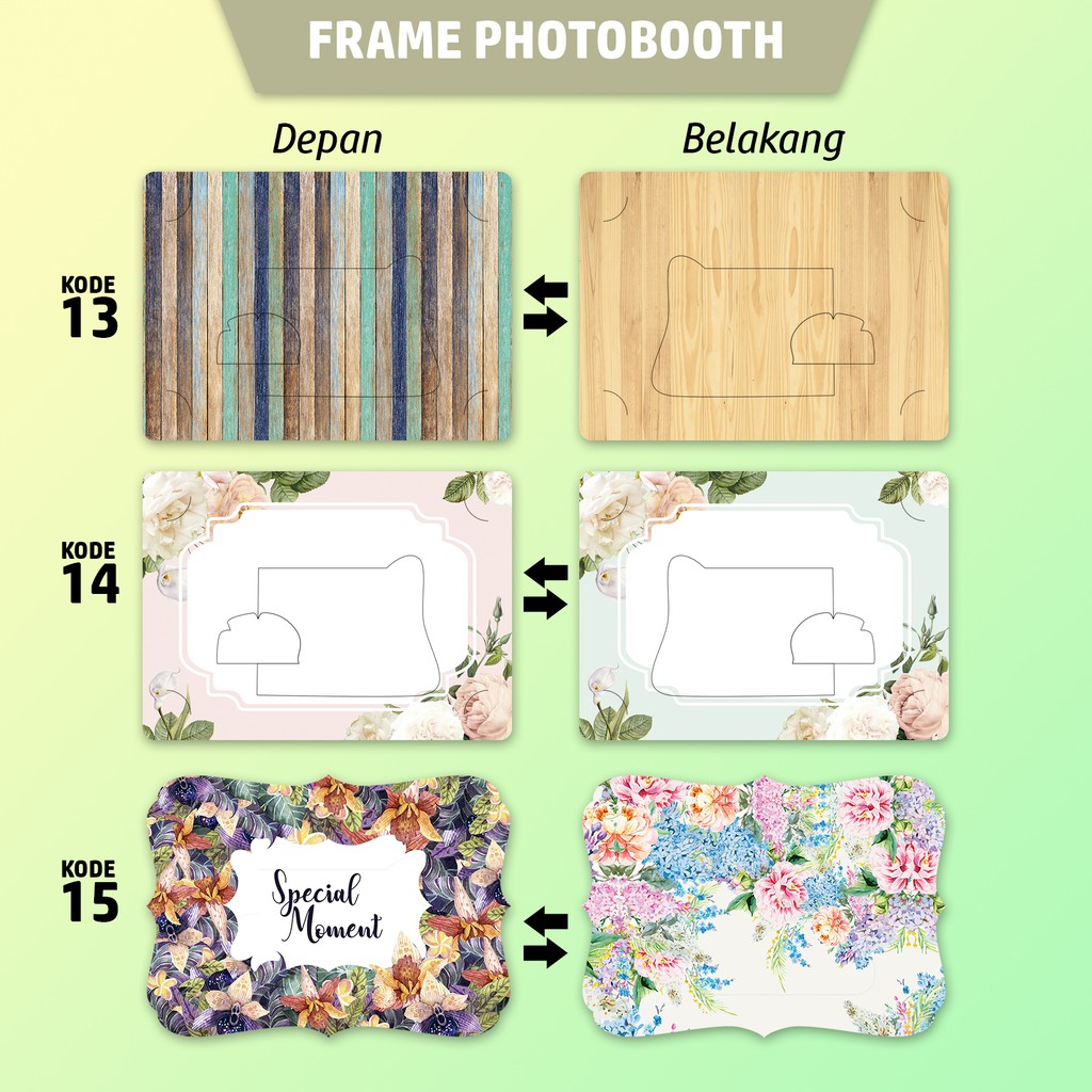 Frame photobooth 4R bahan karton tebal 310gr